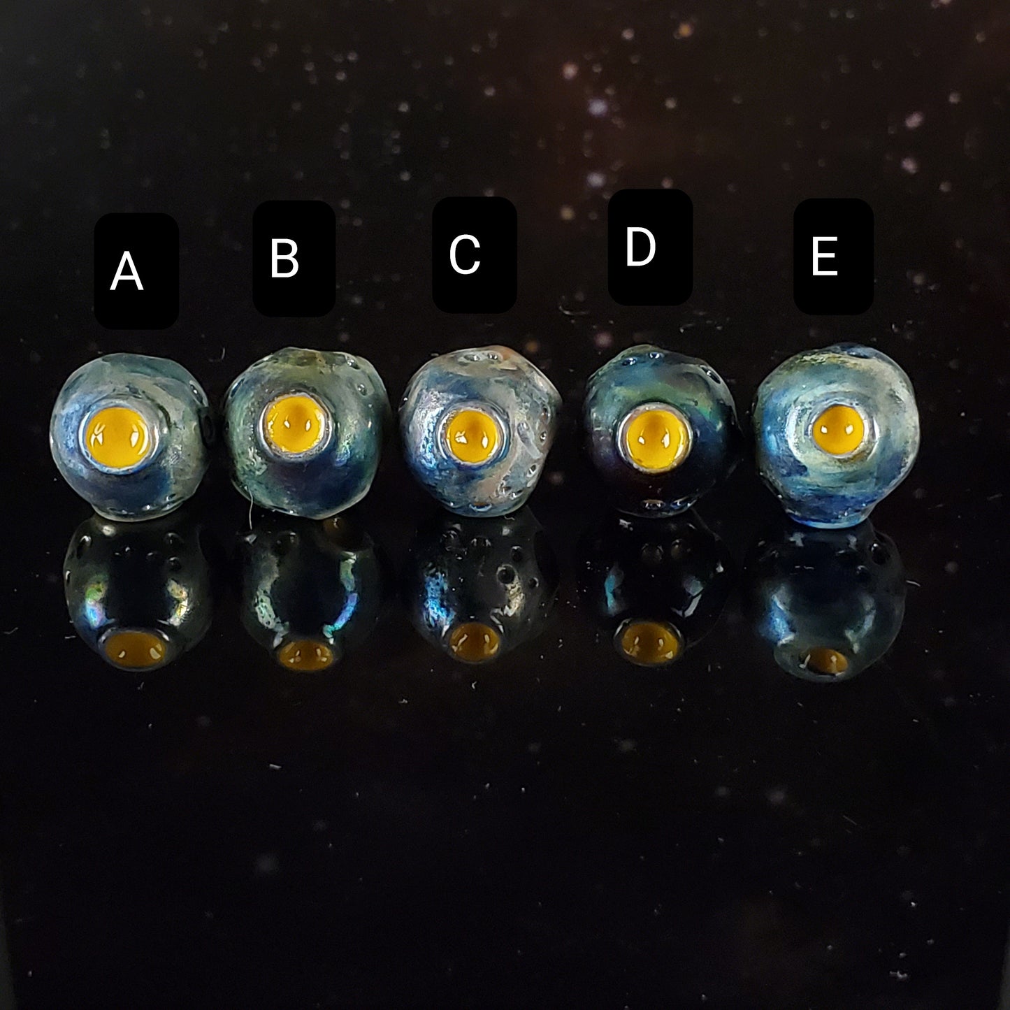 Asteroid - Metalic Blue/Green & Yellow Slurper Cap