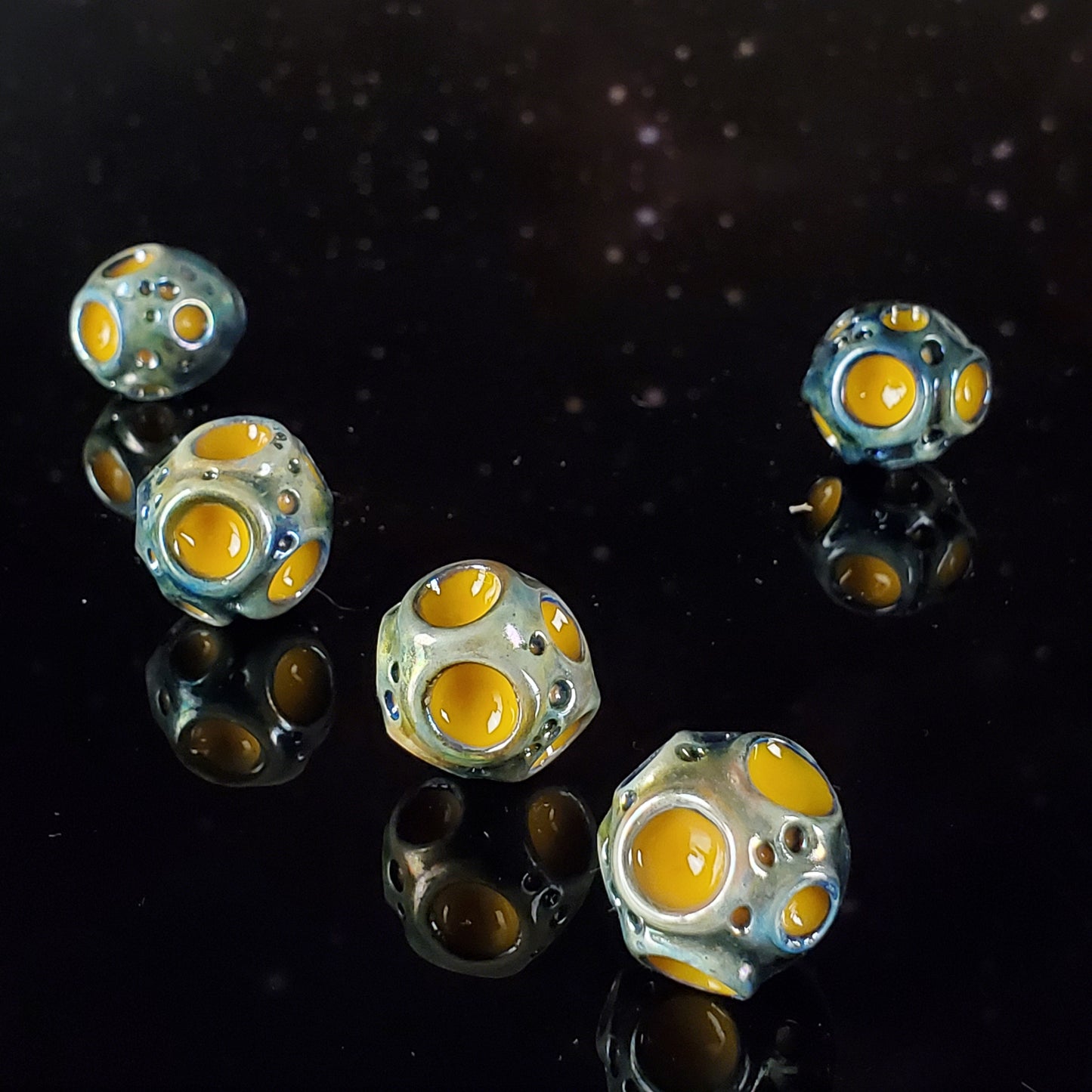 Asteroid - Metalic Blue/Green & Yellow Slurper Cap